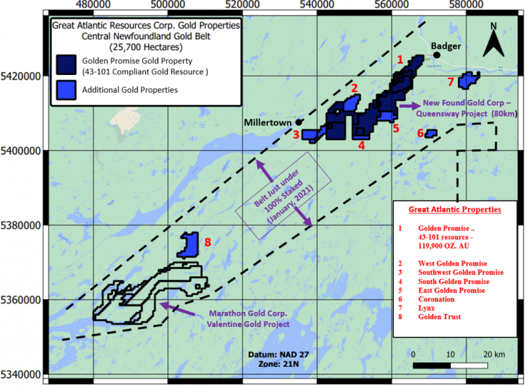 Great Atlantic Expands Land Position by over 5000 Hectares With Boulder Samples Up to 17 G/T